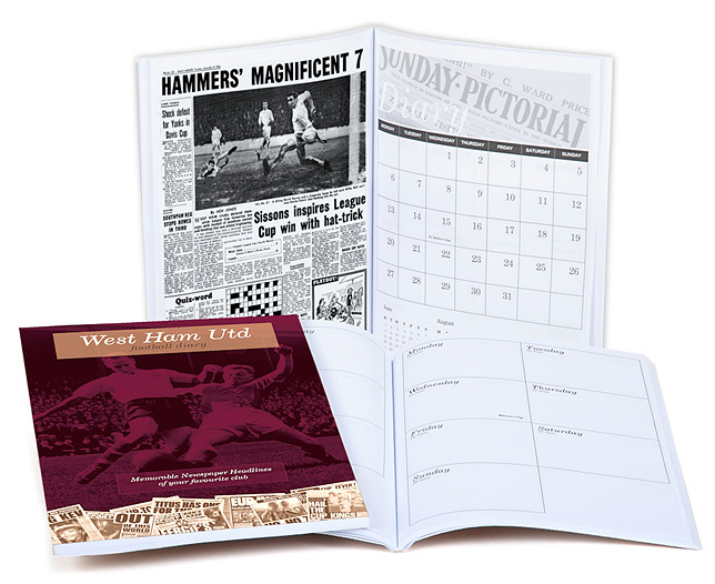 Unbranded Your Club Diary Paper Back West Ham