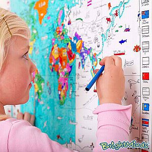 Unbranded Your World Giant Colouring Map