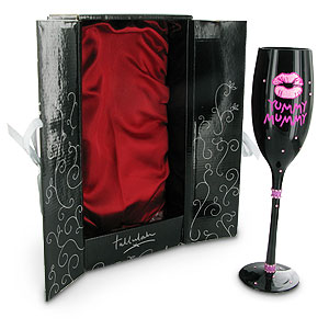 Unbranded Yummy Mummy Black Champagne Flute