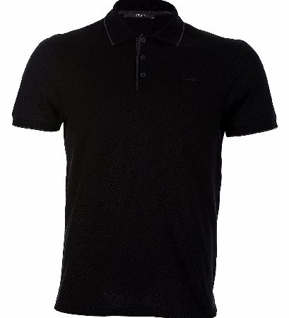 Unbranded Z Zegna Chest Logo Polo Black