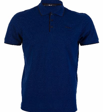 Unbranded Z Zegna Contrast Trim Chest Logo Polo Blue