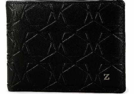 Unbranded Z Zegna Leather Embossed Wallet Black