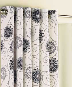 Unbranded Zara Floral Ring Top Curtains 66 x 72in