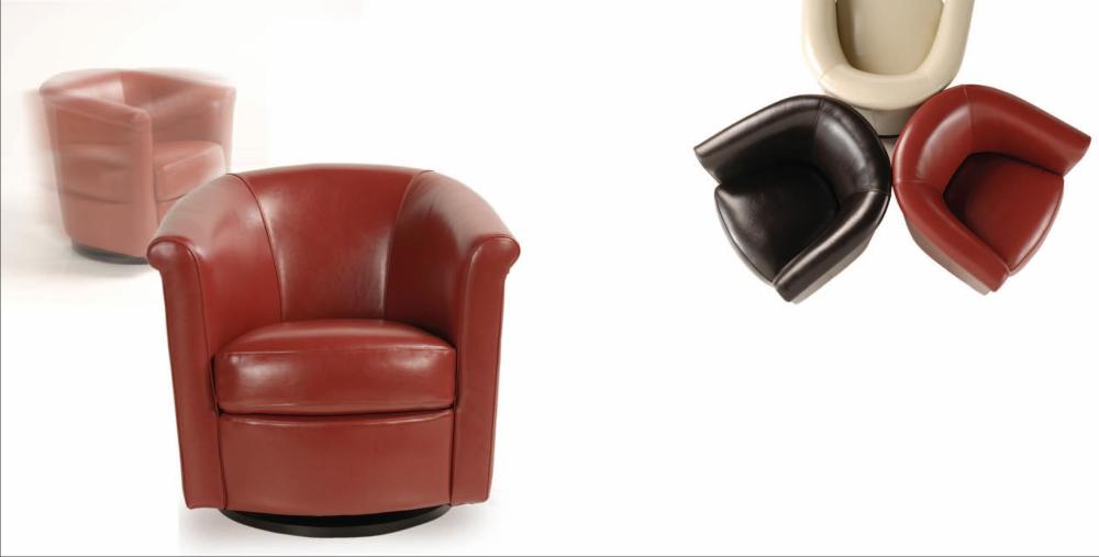 Unbranded Zeba Swivel Tub Chair (Chocolate Brown )