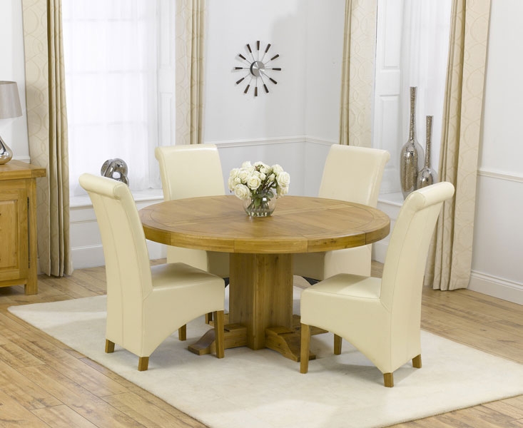 Unbranded Zenia Oak 150cm Round Dining Table and 4 Palermo