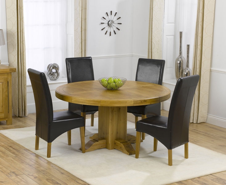 Unbranded Zenia Oak 150cm Round Dining Table and 4