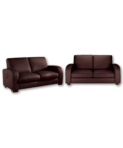 Modern Italian design in corrected grain leather f