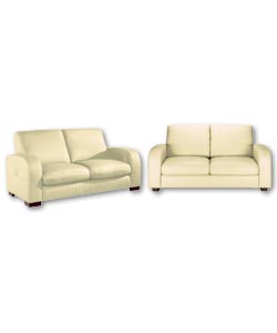 Modern Italian design in corrected grain leather f