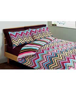 Unbranded Zig Zag Duvet Set Double Bed