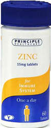 Zinc 15mg 60s by Principle Healthcare