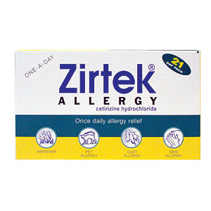 Zirtek Allergy Tablets - Size: 21