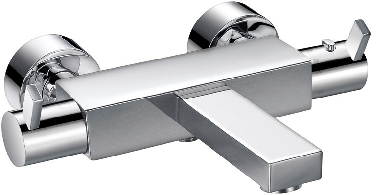 Unbranded Zither Wall Mounted Thermostatic Bath Shower Mixer and Kit
