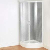 Zone Quadrant Enclosure and Tray 800 x 800mm White/Clear
