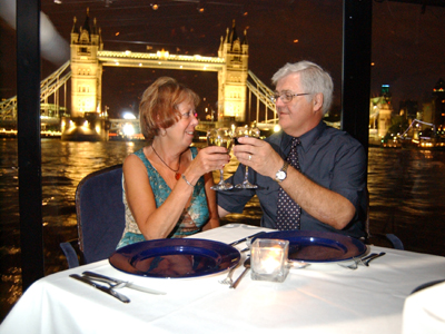 Elite Dinner Cruise on the Thames for Two