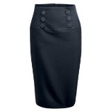 La redoute creation sheath skirt, 60 cm long black 014
