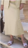 Penny Plain - Natural 16long Smart Linen Mix Skirt