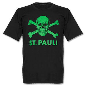 Upsolut St Pauli Skull T-Shirt - Black/Green