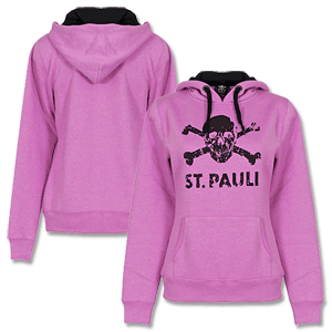 St Pauli Womens Skull Hoody - Pink