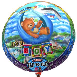 Upstarts Singing Balloon Baby Boy