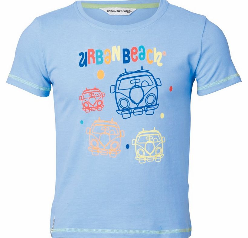 Boys Bubble Bus T-Shirt Blue