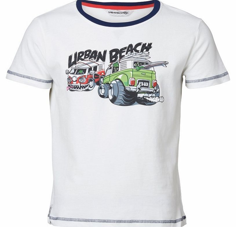 Urban Beach Boys Mad Van T-Shirt White