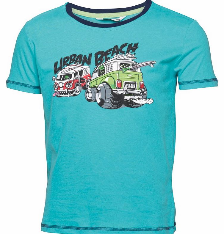 Urban Beach Boys Man Van T-Shirt Blue