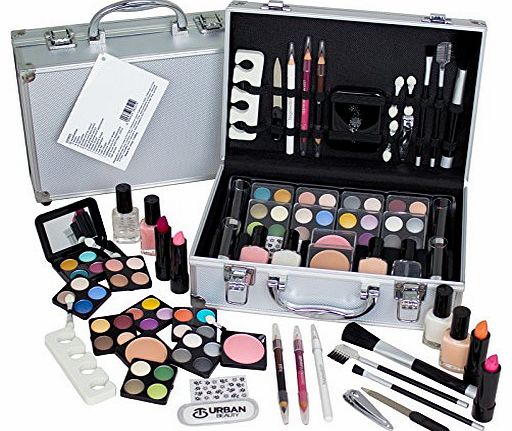 Vanity Case Urban Beauty Cosmetic Set Travel Make Up Box Train Holder 59 Piece