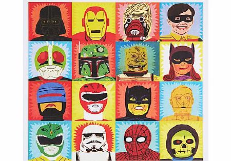 Urban Graphic Heroes and Villains Greeting Card