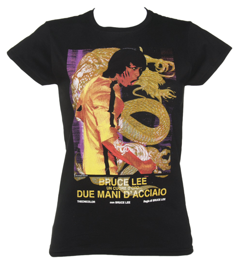 Ladies Black Bruce Lee T-Shirt from Urban Species