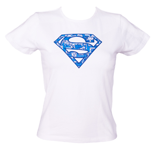 Urban Species Ladies Comic Superman Logo T-Shirt from Urban