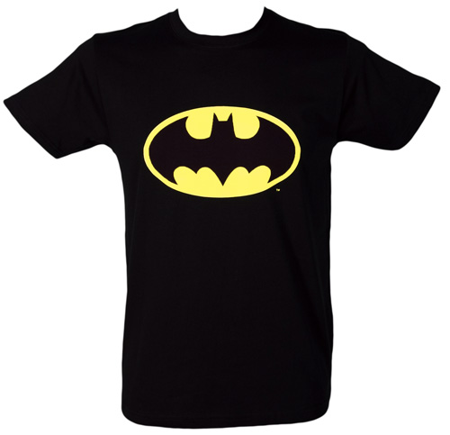 Mens Classic Batman Logo Black T-Shirt from