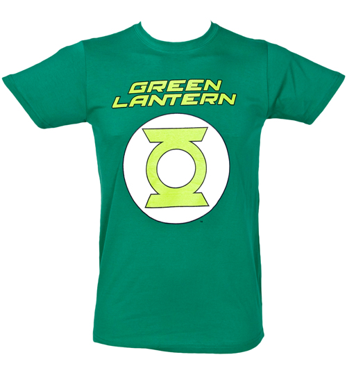 Urban Species Mens Green Lantern Logo T-Shirt from Urban