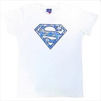 White Superman T-Shirt (Collage) by