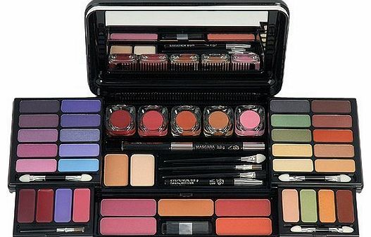Urban Trading Travel Cosmetic 53 Piece Beauty Palette Train Box Make Up Gift Set Kit