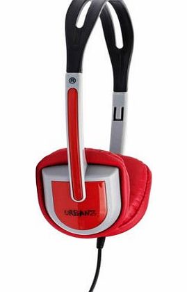 Urbanz Buzz Childrens Lightweight Stereo Headphones, Red