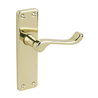 Latch Door Handle Victorian Polished Brass