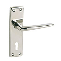 URFIC Lock Door Handle Royale Polished Nickel