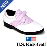 US Kids Golf US Kids Girls Pink Spikless Velcro Golf Shoes