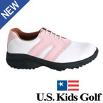 US Kids Golf US Kids Girls Spiked Golf Shoes Pink/White