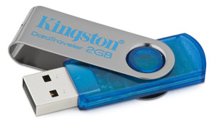 usb 2.0 Flash / Key Drive - 2GB - Kingston Data Traveler 101 - Blue