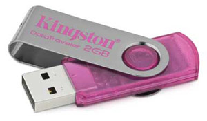 2.0 Flash / Key Drive - 2GB - Kingston Data Traveler 101 - Dark Pink