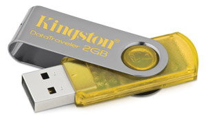 USB 2.0 Flash / Key Drive - 2GB - Kingston Data Traveler 101 - Yellow