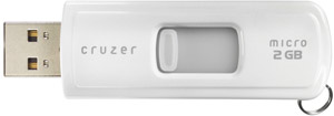 usb 2.0 Flash / Key Drive - 2GB - Sandisk Cruzer Micro - U3 Smart Enabled - White