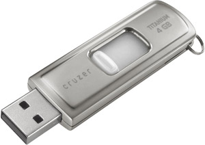 USB 2.0 Flash / Key Drive - 4GB - Sandisk Cruzer Titanium U3   Readyboost Enabled