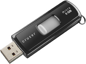 USB 2.0 Flash / Key Drive - 8GB - Sandisk Cruzer U3   Readyboost Enabled