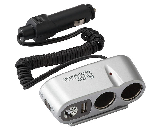 USB Cigarette Car Charger and Light