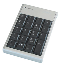 usb Numeric PC Keypad with 2 Port Hub
