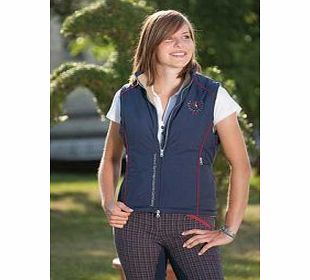 USG Ladies Vest Sandy with Outer Material 100 Percent Polyamid Ripstop/ Fleece Lined/ Polyester Padded, 165 g/ M2, XS, Navy/ Red