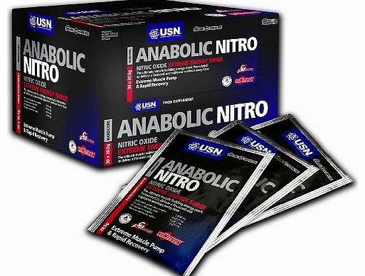 Anabolic Nitro Pre-Workout Energy Drink Powder Sachets, Box of 30, Berry - 20 g