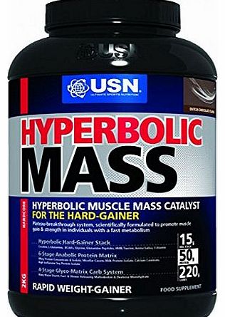 USN HyperBolic MASS Vanilla 2000g USN, Advanced Amino Acid, Muscle Growth, Energy, Creatine Monohydrate, HMB, Natural Testosterone, Protein Powder